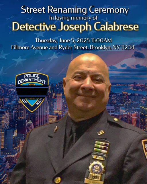 Street Renaming Ceremony for Det. Joseph Calabrese