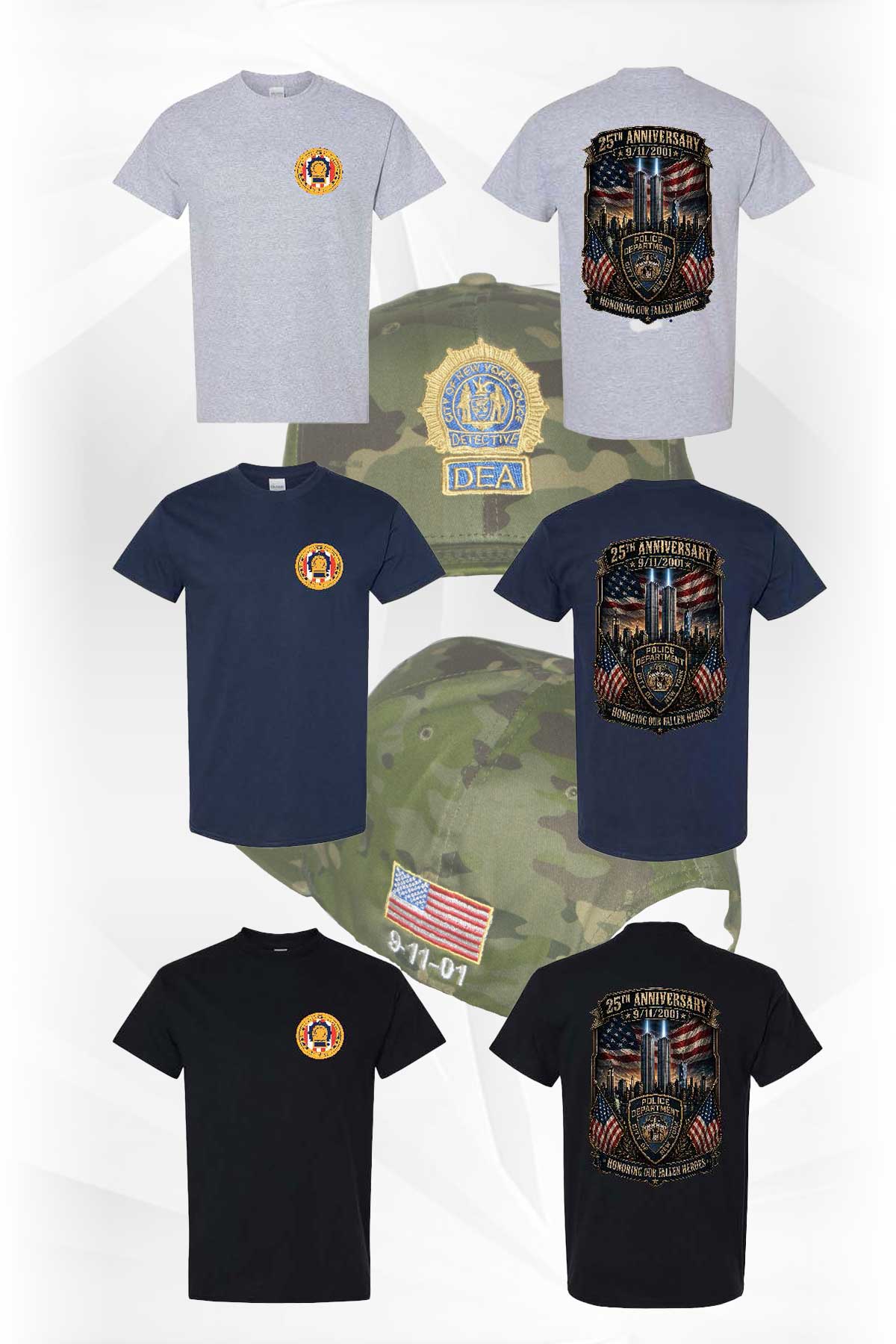 9/11 25th Anniversary T-Shirt & Camo Cap